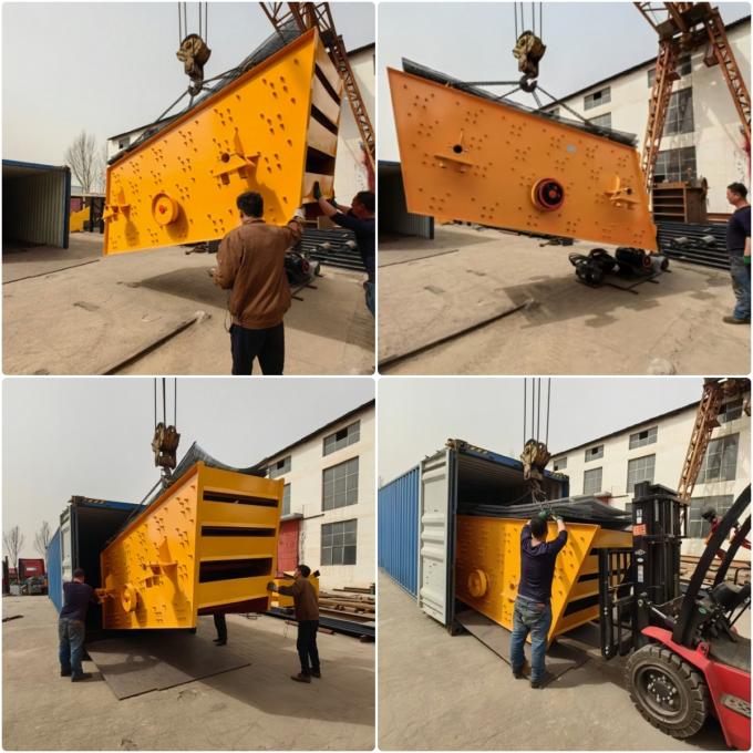 Taş Ocağı Titreşimli Elek Makinesi Motorlu Kum Eleme Çalkalayıcı ISSO9001 4