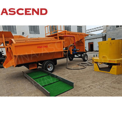 China Ascend 50 60 tons per hour capacity gold trommel washing plant for alluvial gold recovery in Austrian