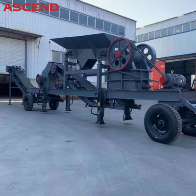 Electric Motor Mobile Dolomite Hard Rock Hammer Crusher Crushing Plant