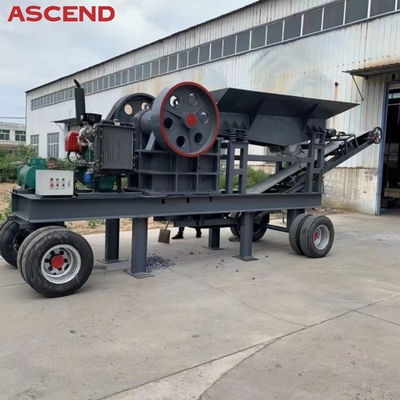Electric Motor Mobile Dolomite Hard Rock Hammer Crusher Crushing Plant