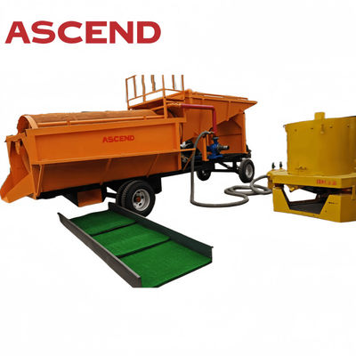 China Ascend 50 60 tons per hour capacity gold trommel washing plant for alluvial gold recovery in Austrian