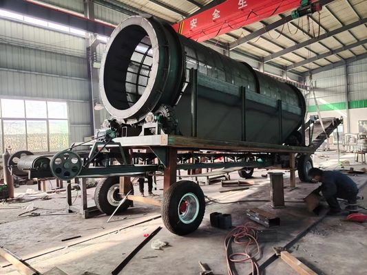 Rotary Cylinder Sand And Soil Stone Trommel Drum Screen Machine